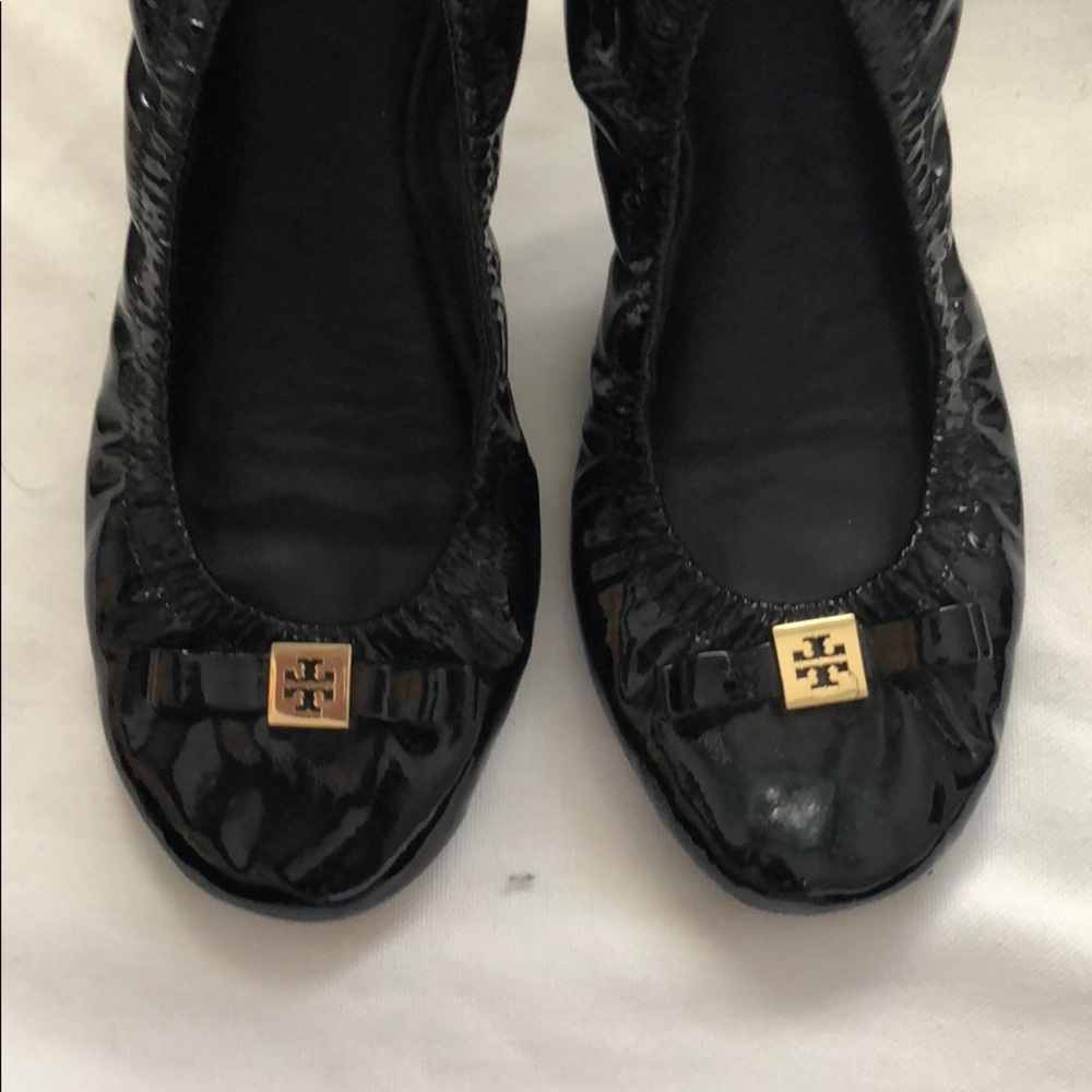 Tory Burch Eddie Flat - Black Patent Leather